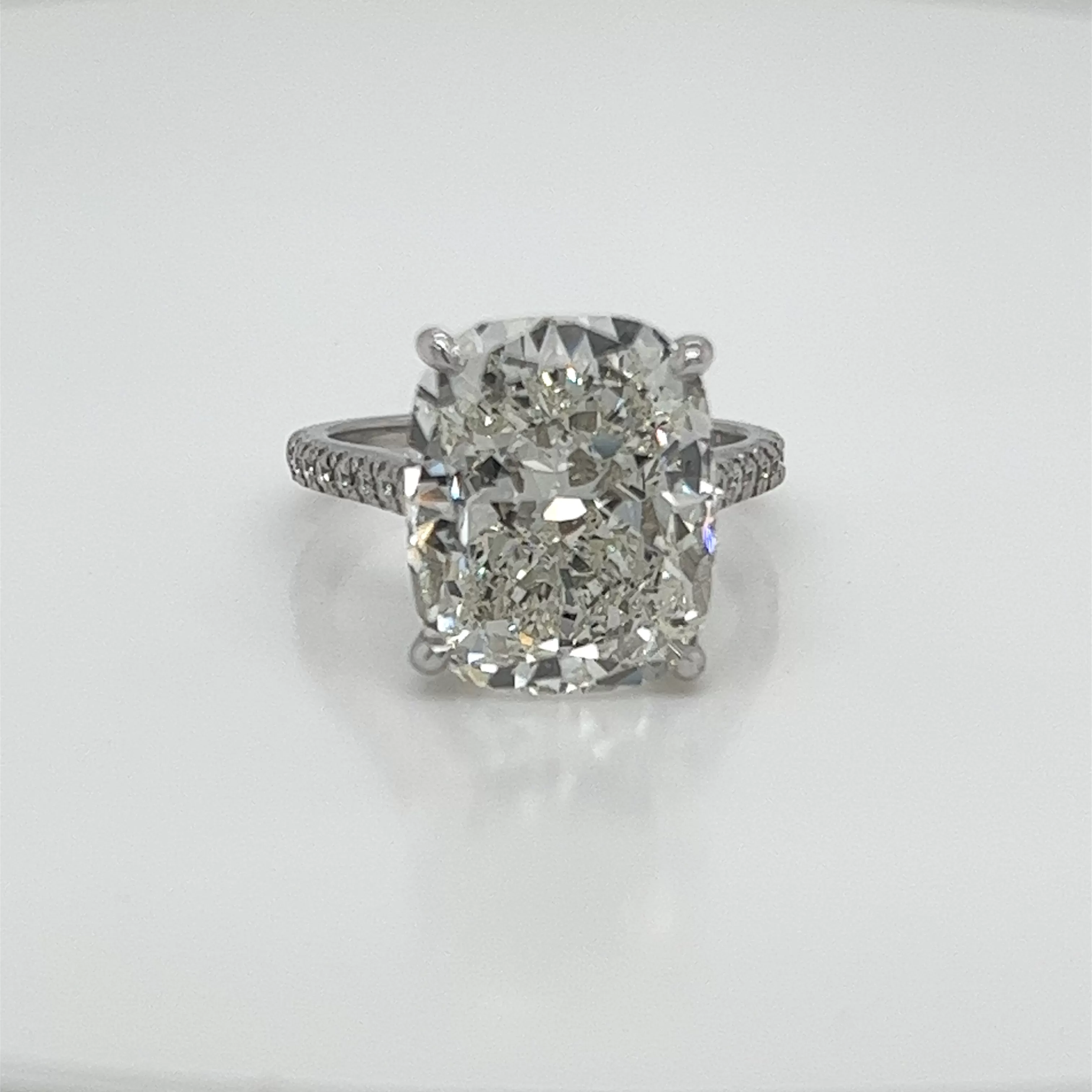 Bexley 10 Carat J VS2 Cushion Modified Brilliant Cut Diamond Engagement Ring in White Gold GIA Certified