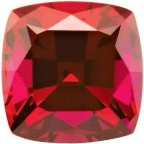 Cushion Cut Lab Created Ruby Gemstone