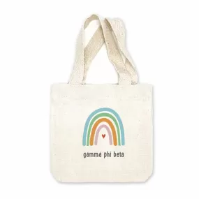 Gamma Phi Beta Sorority Rainbow Mini Tote Gift Bag