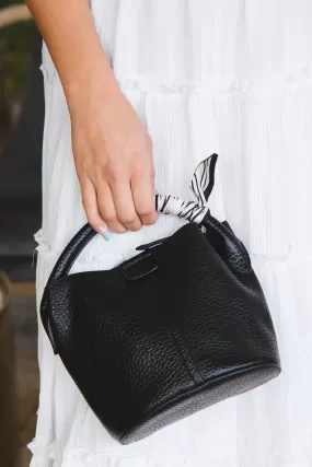 Kehlani Mini Bucket Bag, Black