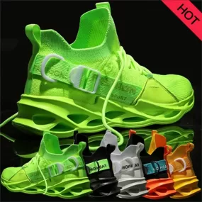 Men Lightweight Fluorescent Outdoor Tennis Shoes Running Sneakers