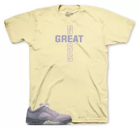 Retro 5 Indigo Haze Shirt - Greatness Cross - Alabaster