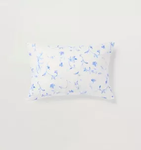 The Perry Lumbar Throw Pillow - Blue Botanical